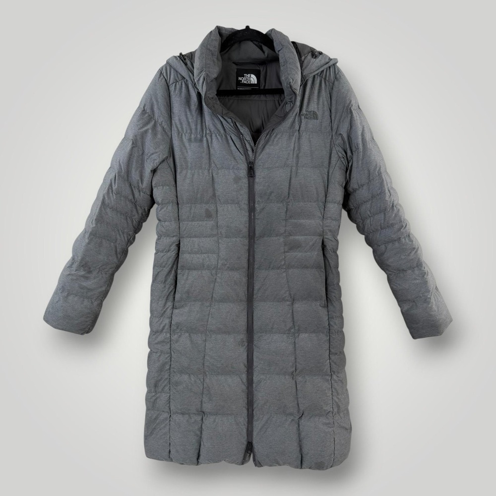The North Face Metropolis Parka Womens M Gray Down Puffer Coat Hooded 550